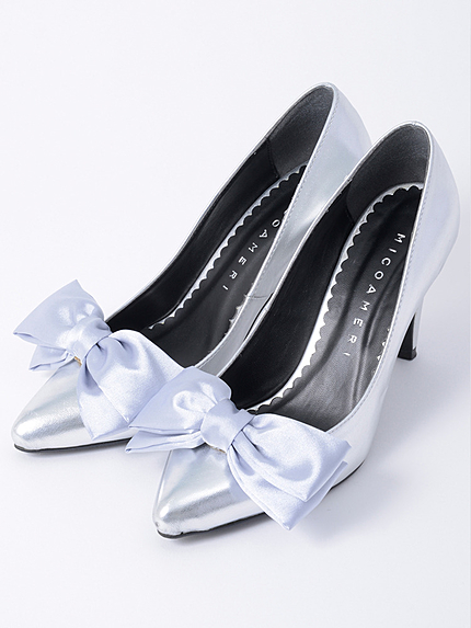 【MICOAMERI】リボン付きパンプス