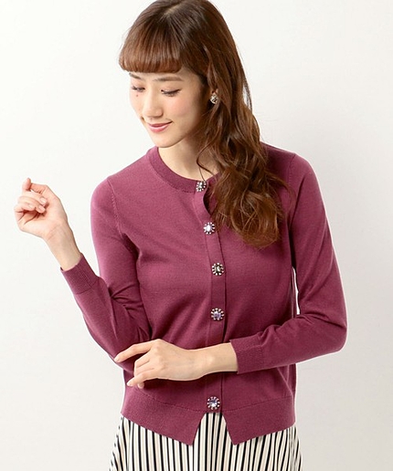 ＜TORRAZZO DONNA＞ カラービジュー カーディガン