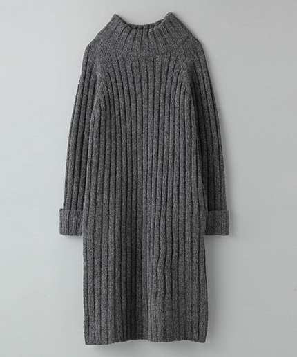 DENIMライクリブワンピース