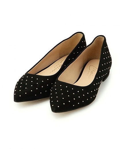 BY MARIAN スタッズポインテッドトゥパンプスо