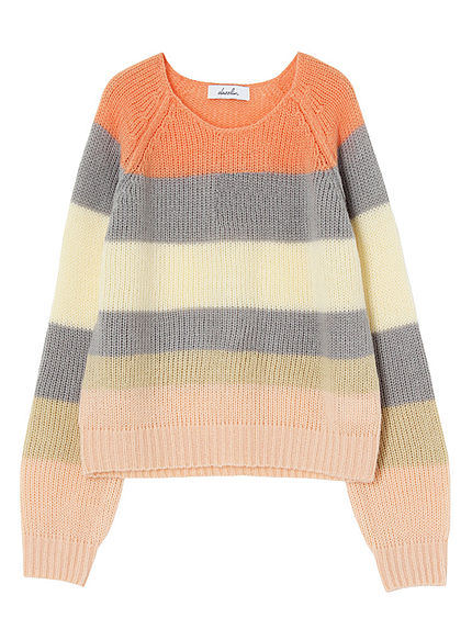 【dazzlin】ふわふわボーダーニット