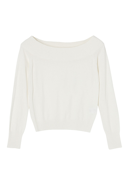 カシミア混Basicオフショルダーニット