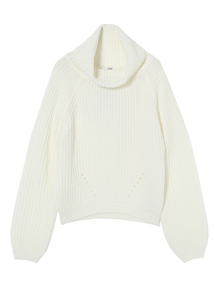 オフタートルニットトップス