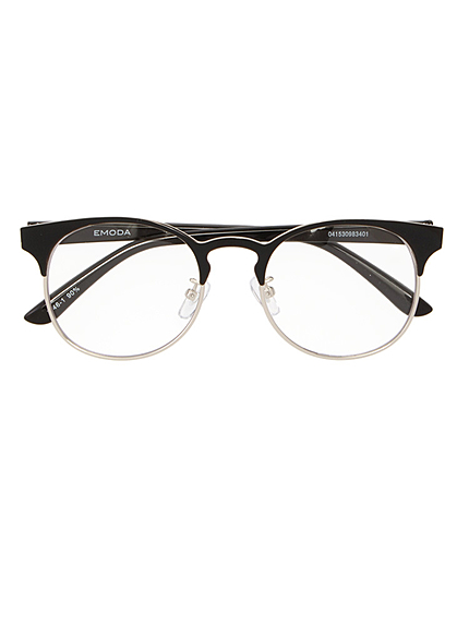 ハーフリム伊達眼鏡