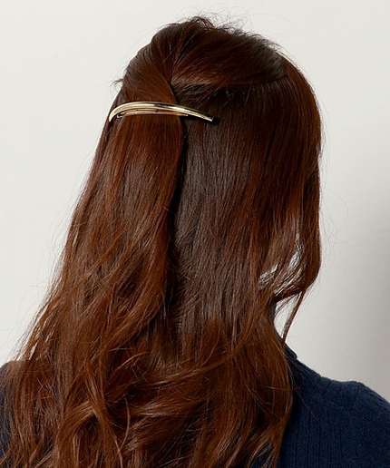 〓 JC シンプル ライン バレッタ