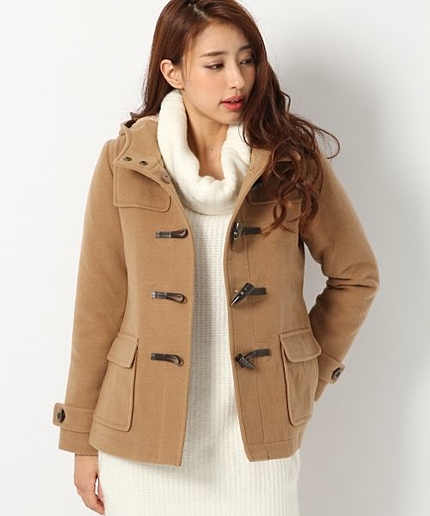 TR/PUショートダッフルコート