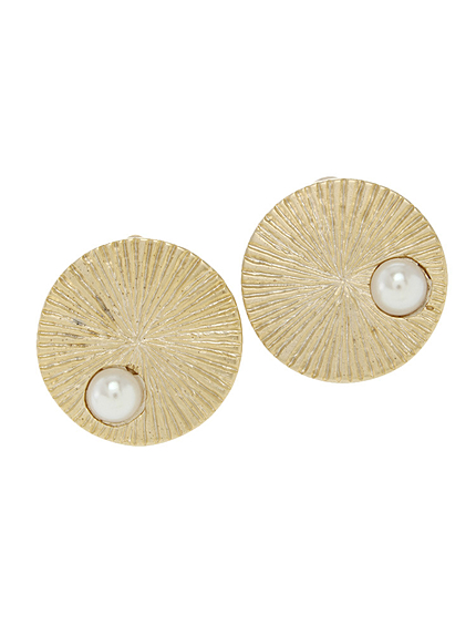 【Lapuis】 レトロサークルイヤリング