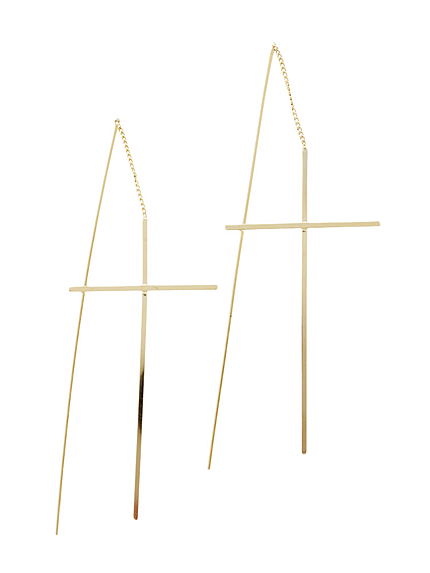 ドロップクロスピアス