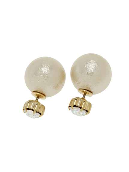 【Lapuis】 R:コットンパールキャッチピアス