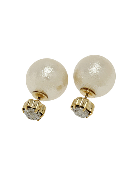 【Lapuis】 R:コットンパールキャッチピアス