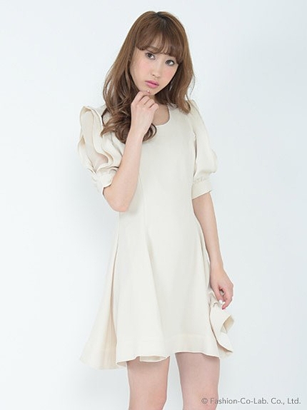 フリルスリーブワンピース
