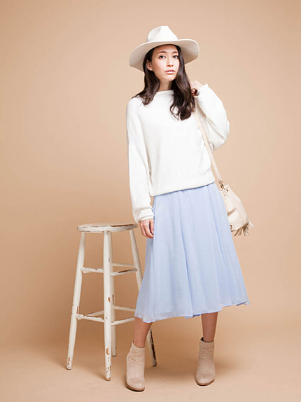 【BSC】 ラップ風プリーツガウチョパンツ