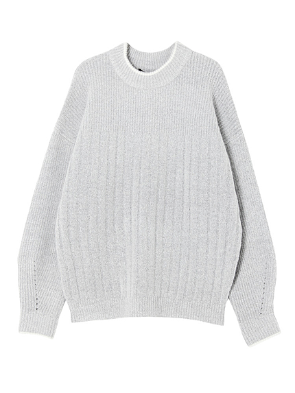 【CASUAL】リブパターンニットプルオーバー