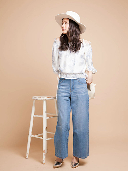 【DUO】 ワイドデニムパンツ