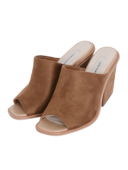 トライアングルヒールclogサンダル