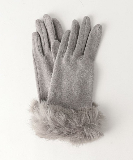 〓 JOC 15FW ニット / ファー グローブ / 手袋