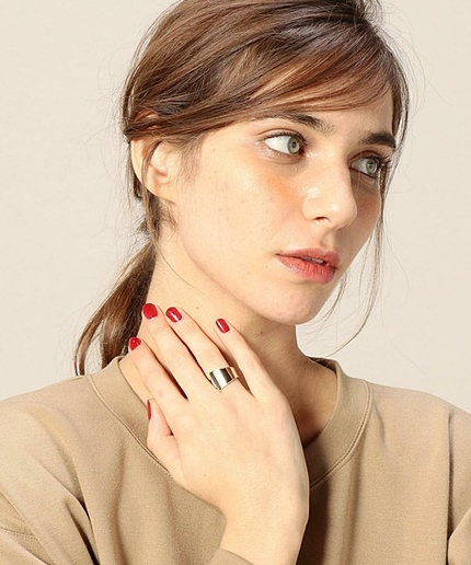 BY メタルスクエアフォークリングо