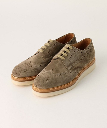 【別注】<bibliotek(ビブリオテック)> スエード ウィングチップシューズ