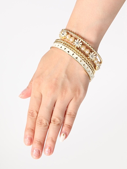 WEGO/フラワーセットバングル