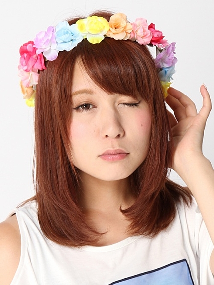 WEGO/レインボーフラワークラウン