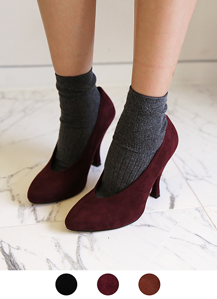 フェイクスエードユニークヒール・全3色・s45310