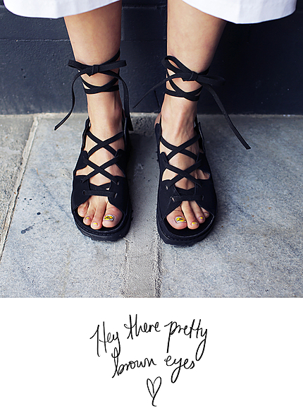 ●●雑誌JESSICA by Bramo vol.1掲載●●レースアップブラックサンダル・全1色・s44169