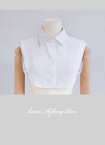 ショートカラーつけ襟・全2色・e45714