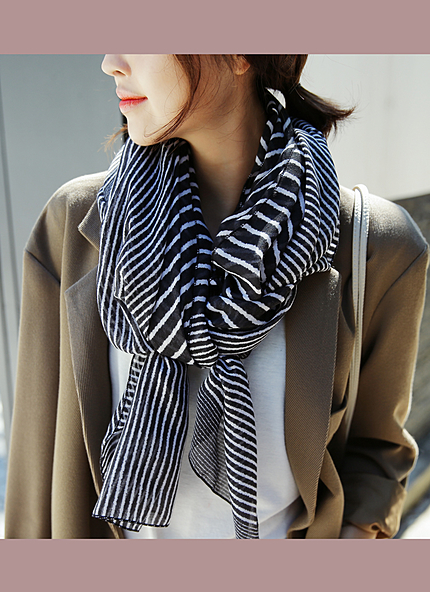 ダブルボーダーパターンショール・全1色・t45254