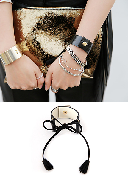 タッセルレザーブレスレット・全1色・t45355