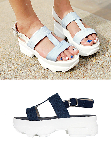 デニムストラップスポーツサンダル・全2色・e42572