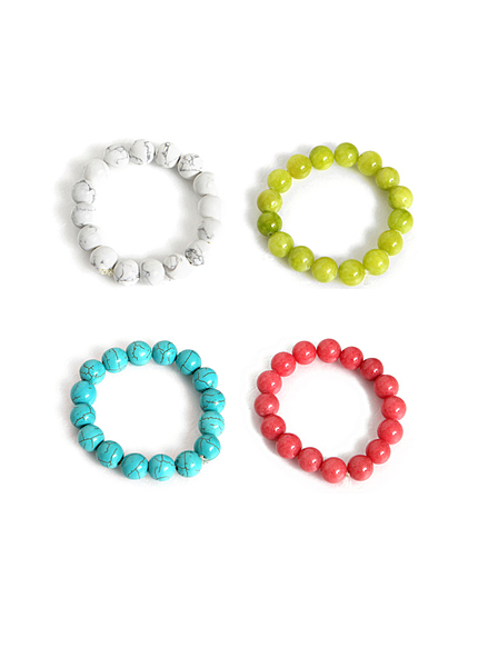 ★★雑誌 CUTiE9月号/SWEET6月号掲載★★カラーストーンブレスレット・全4色・e40942