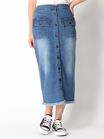 WEGO/フロントボタンスカート