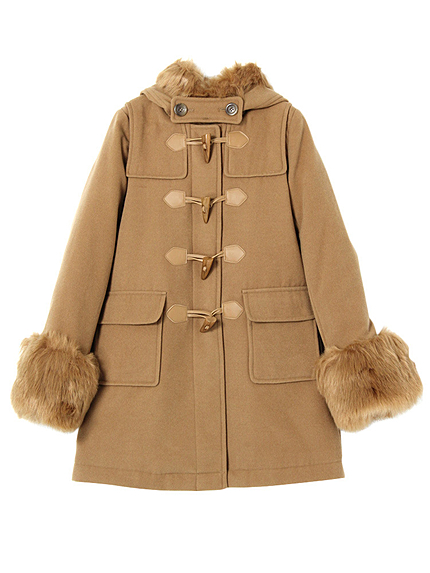 【dazzlin】袖ファーミドルダッフルコート