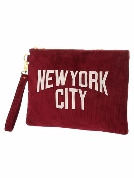 WEGO/NYCコーデュロイクラッチバッグ