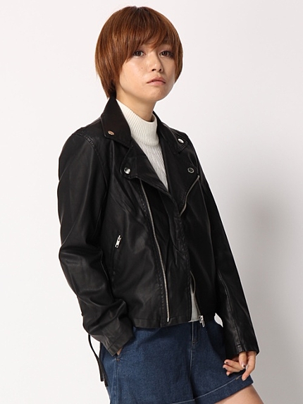 WEGO/レースアップライダースジャケット