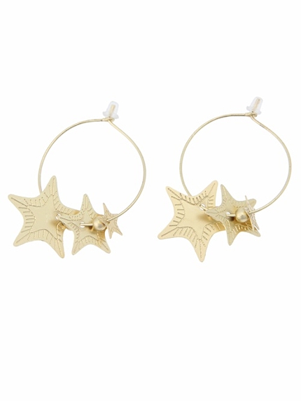 WEGO/3スターフープピアス