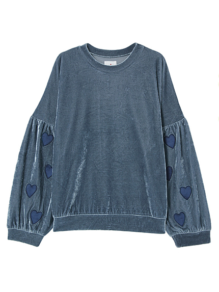 サテンハートベロアTOPS