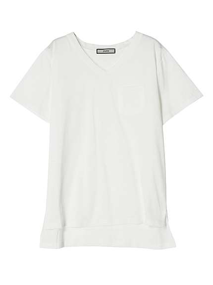 VネックプレーンT