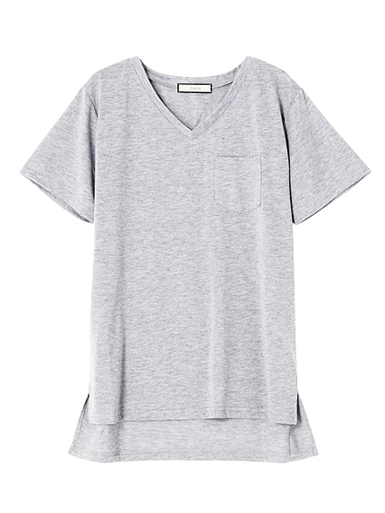 VネックプレーンT