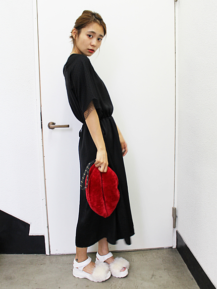 チュール袖ミディOP