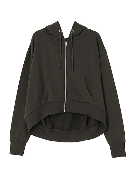 ショート丈ZIPパーカ