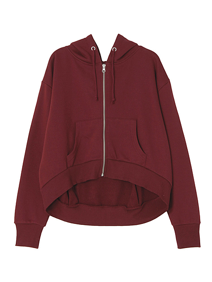 ショート丈ZIPパーカ