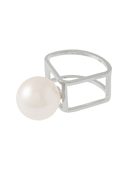 スクエアパール　リング