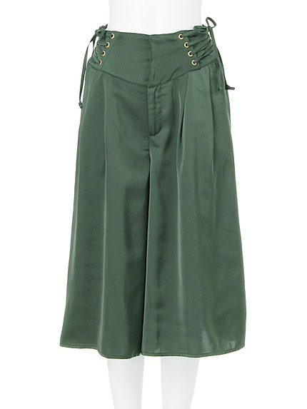 レースアップワイドミディPT