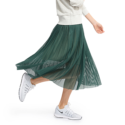 メッシュプリーツスカート