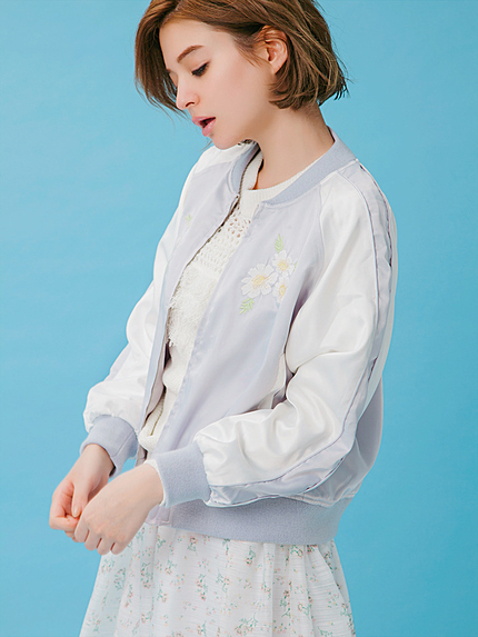 【sc】フローラル刺繍スカジャン