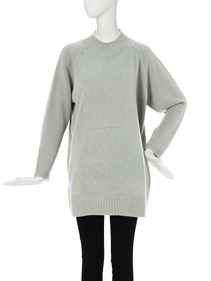 【FEMININE】ミルキーカラーニットチュニック