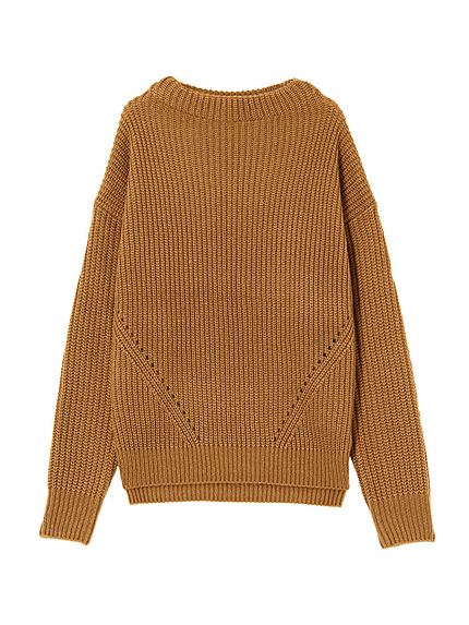 【CASUAL】ボトルネックルーズニットトップス