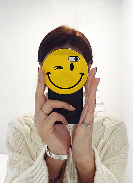*iPhone6/6+,6S/6S+対応*ビッグスマイルモチーフスマホケース・全1色・t45461