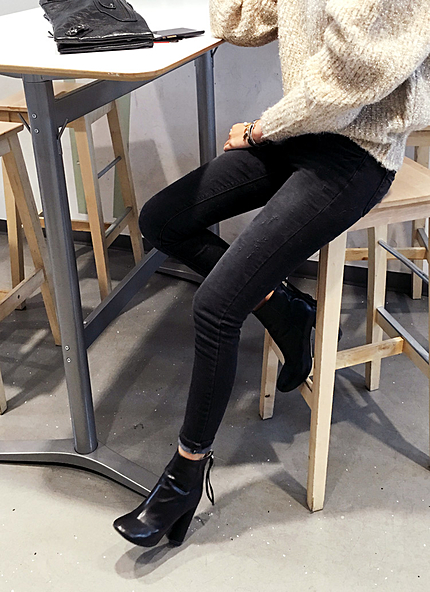 裏起毛ダメージディテールデニムスキニーパンツ・全1色・b43424